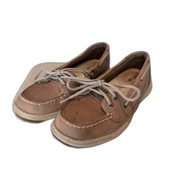 Sperry Top Sider Leather Boat Shoe Size 6 Mesh Side Cushioned - Picture 3 of 11